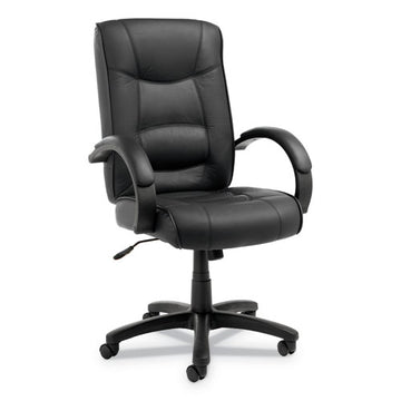 Alera® Alera Strada Series High-back Swivel-tilt Top-grain Leather Chair, Supports Up To 275 Lb, 17.91" To 21.85" Seat Height, Black freeshipping - TVN Wholesale